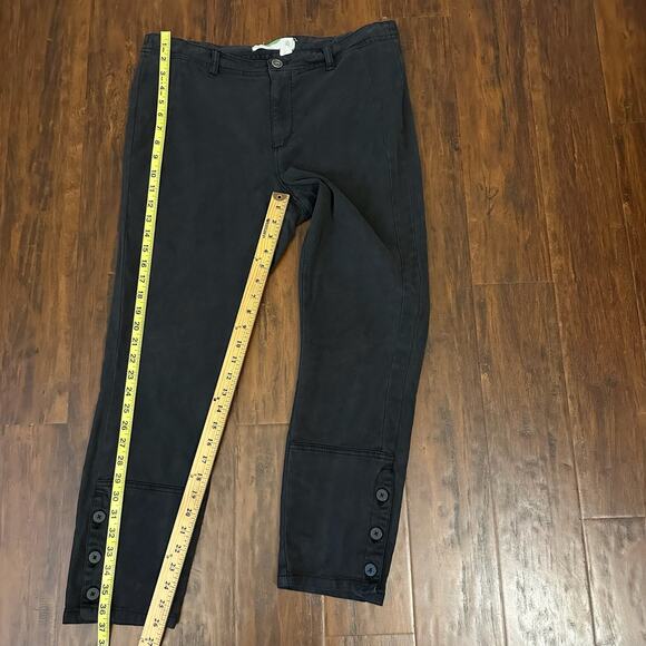 ANTHROPOLOGIE Cropped Pants Black Mid Rise Skinny Ankle Moto Grunge - Picture 12 of 13